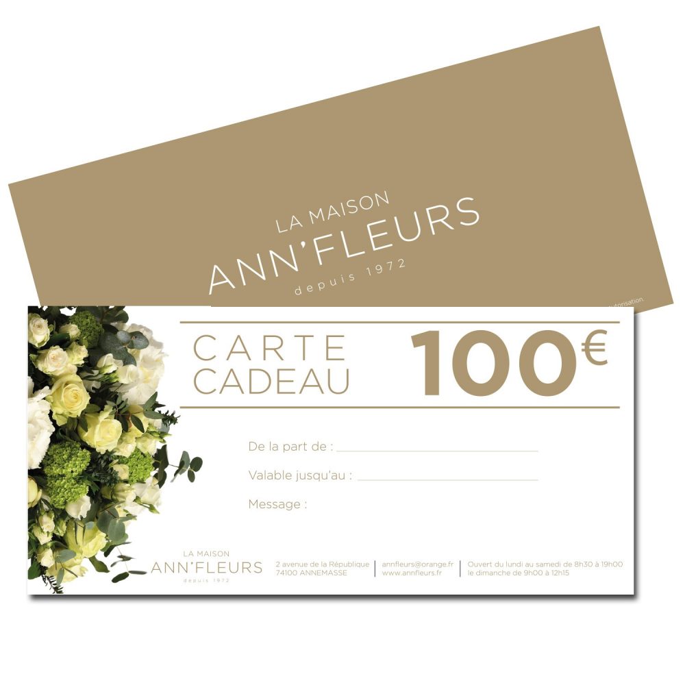 carte cadeau 100 euros