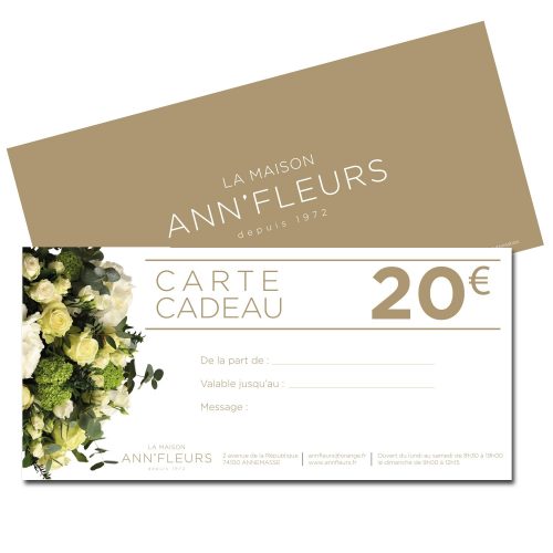 carte cadeau 20 €