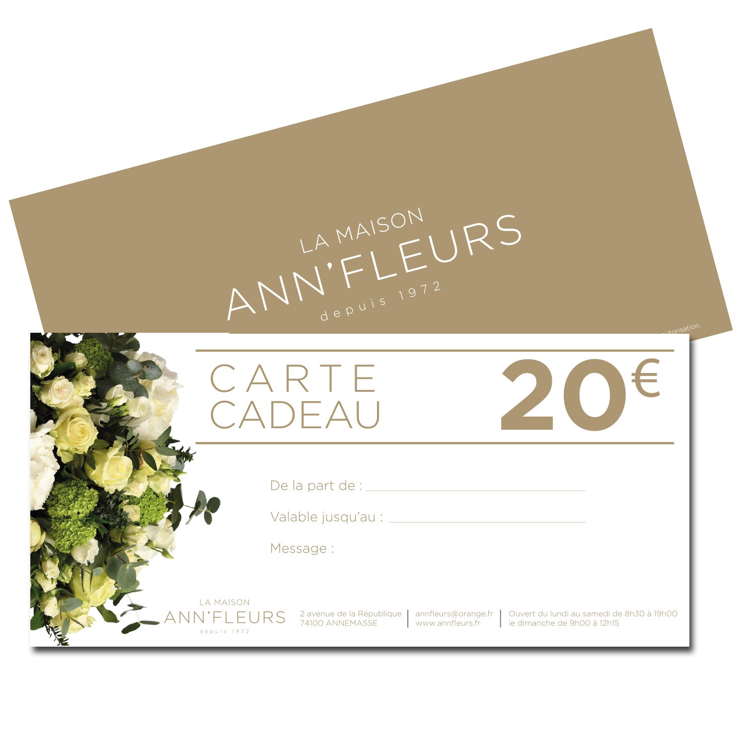 CARTE CADEAU 20 EUROS